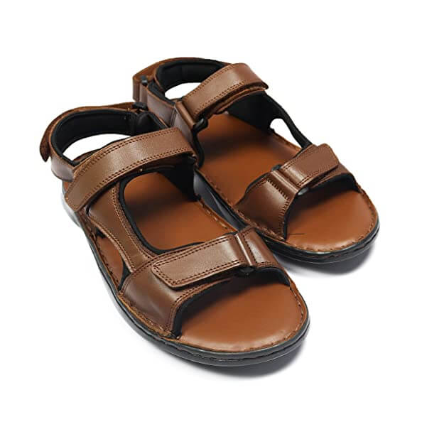 Mens beach leather sandals